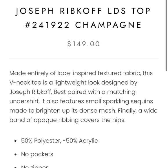 Joseph Ribkoff Light Beige Open Knit Tunic - Picture 9 of 10